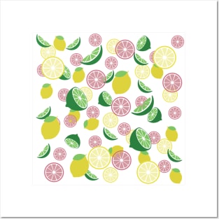 Lemon pattern Posters and Art